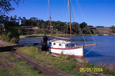 Canal craft on inland waterway